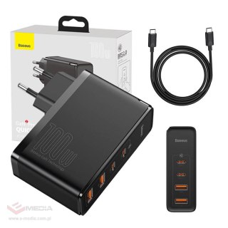 Ładowarka sieciowa Baseus GaN2 Pro, 2x USB + 2x USB-C, 100W, EU (czarna)