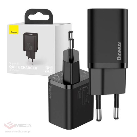 Ładowarka sieciowa Baseus Super Si Quick Charger 1C 20W (czarna)