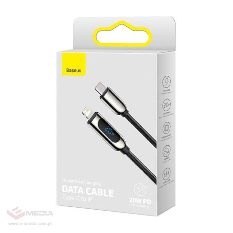 Kabel USB-C do Lightning Baseus Display, PD, 20W, 2m (czarny)