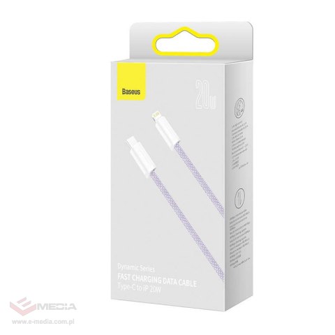 Kabel USB-C do Lightning Baseus Dynamic Series, 20W, 1m (fioletowy)