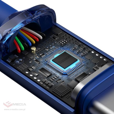 Kabel USB-C do USB-C Baseus Crystal Shine, 100W, 2m (niebieski)