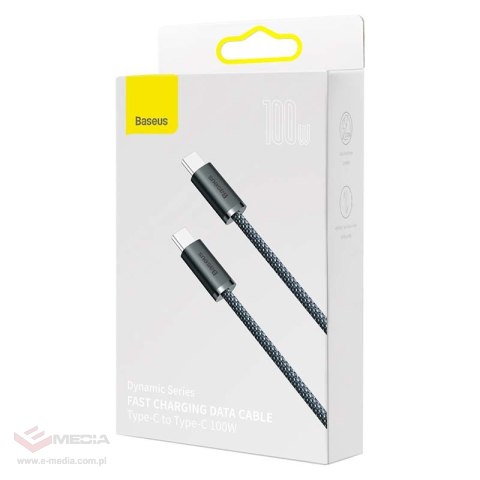 Kabel USB-C do USB-C Baseus Dynamic Series, 100W, 2m (szary)