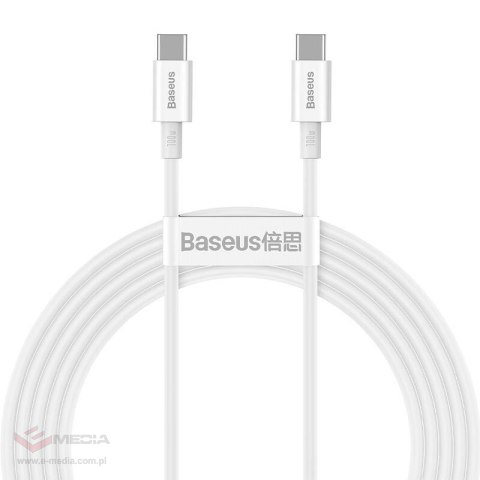 Kabel USB-C do USB-C Baseus Superior Series, 100W, 2m (biały)