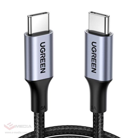 Kabel USB-C do USB-C UGREEN US316, 100W, 1.5m (czarny)