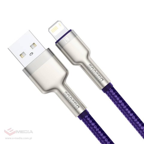Kabel USB do Lightning Baseus Cafule, 2.4A, 1m (fioletowy)
