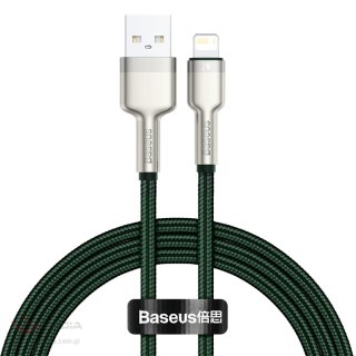 Kabel USB do Lightning Baseus Cafule, 2.4A, 1m (zielony)