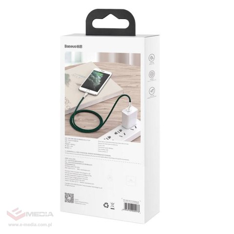 Kabel BASEUS Cafule USB-A-Lightning 1m (zielony)