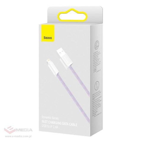 Kabel USB do Lightning Baseus Dynamic, 2.4A, 2m (Fioletowy)