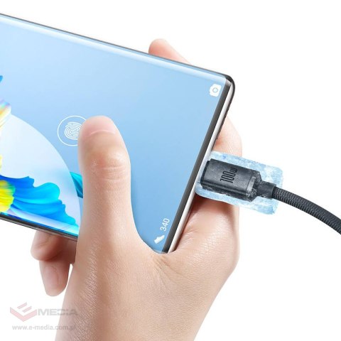 Kabel USB do USB-C Baseus Crystal Shine, 100W, 1.2m (czarny)