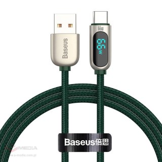 Kabel USB do USB-C Baseus Display, 66W, 1m (zielony)