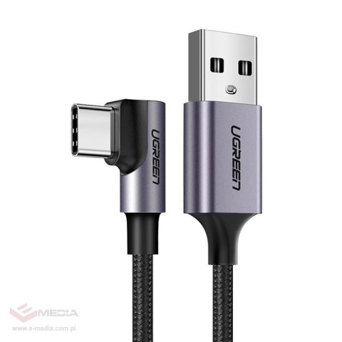Kabel USB do USB-C kątowy UGREEN US284, 3A , 2m (czarny)