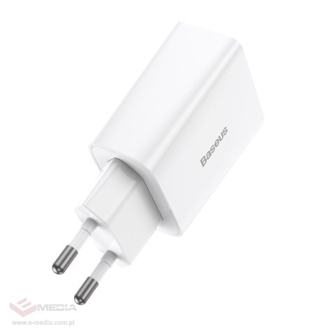 Ładowarka sieciowa Baseus Speed Mini Quick Charger, USB-C, PD, 3A, 20W (biała)