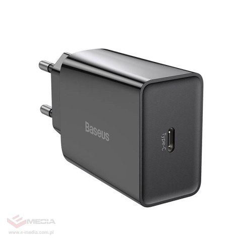 Ładowarka sieciowa Baseus Speed Mini Quick Charger, USB-C, PD, 3A, 20W (czarna)