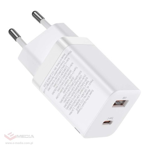 Ładowarka sieciowa Baseus Super Si Pro Quick Charger USB + USB-C 30W (biała)