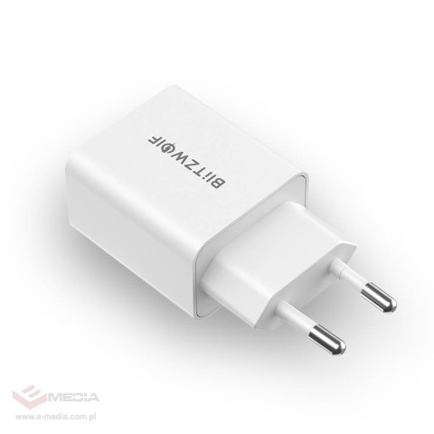 Ładowarka sieciowa Blitzwolf BW-S20, USB, USB-C, 20W (biała)