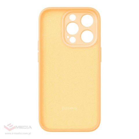 Etui Baseus Liquid Silica Gel do iPhone 14 Pro Max (żółte) +szkło hartowane +zestaw czyszczący