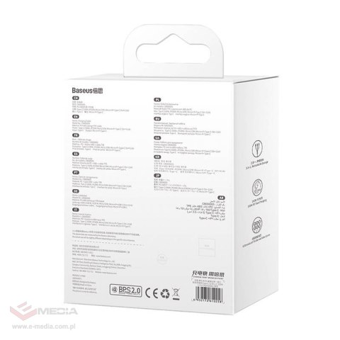 Kabel USB-C Baseus Traction 3w1 USB-C / Lightning / Micro 100W 1.7m (czarny)