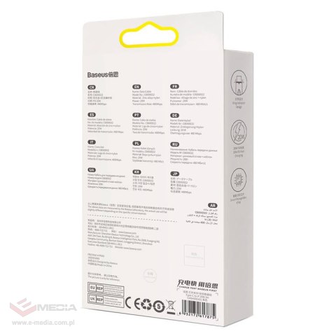 Kabel USB-C do Lightning Baseus Glimmer, 20W, 1m (czarny)