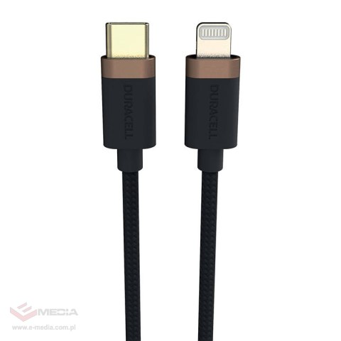 Kabel USB-C do Lightning Duracell 1m (czarny)