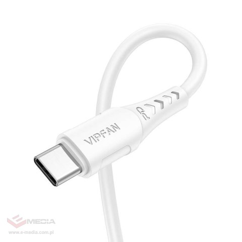 Kabel USB-C do USB-C VFAN P05, 60W, PD, 1m (biały)