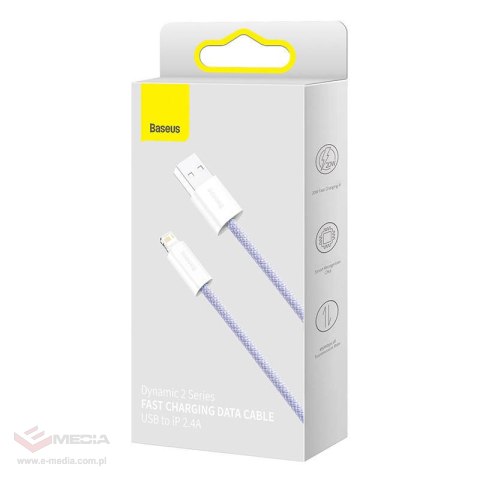 Kabel USB do Lightning Baseus Dynamic 2, 2.4A, 1m (fioletowy)