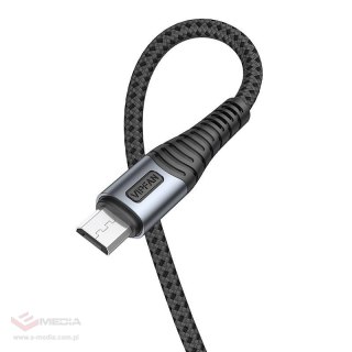 Kabel USB do Micro USB VFAN X10, 3A, 1.2m, z oplotem (czarny)