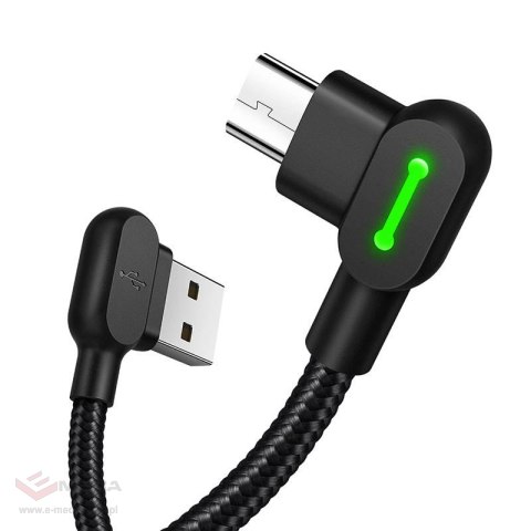 Kabel USB do Micro USB kątowy Mcdodo CA-5280 LED, 0.5m (czarny)