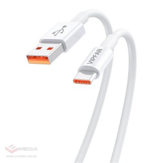 Kabel USB do USB-C VFAN X17, 6A, 1.2m (biały)