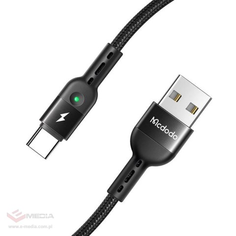 Kabel sprężynowy USB do USB-C Mcdodo Omega CA-6420 1.8m (czarny)