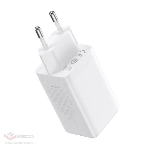 Ładowarka sieciowa Baseus GaN5 Pro 2xUSB-C + USB, 65W (biała)