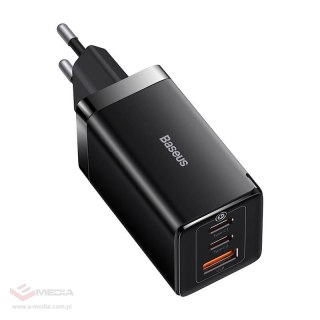 Ładowarka sieciowa Baseus GaN5 Pro 2xUSB-C + USB, 65W (czarna)