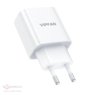 Ładowarka sieciowa VFAN E04, USB-C, 20W, QC 3.0 (biała)