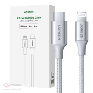Kabel Lightning do USB-C 2.0 UGREEN PD 3A US304, 1m (srebrny)