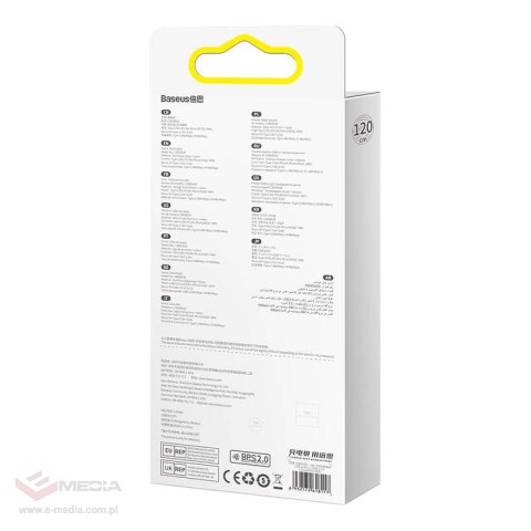 Kabel USB 3w1 Baseus Flash Series, USB-C + micro USB + Lightning, 66W, 1.2m (niebieski)