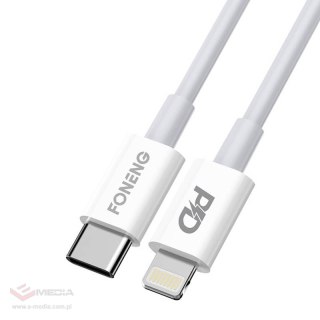 Kabel USB-C do Lightning Foneng X31, 3A, 2M (biały)