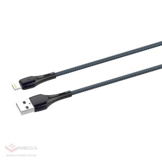 Kabel USB - Lightning LDNIO LS521, 1m (szaro-niebieski)