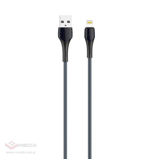 Kabel USB - Lightning LDNIO LS521, 1m (szaro-niebieski)