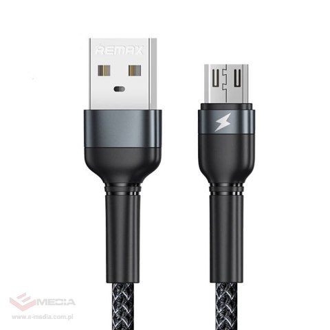 Kabel USB Micro Remax Jany Alloy, 1m, 2.4A (czarny)