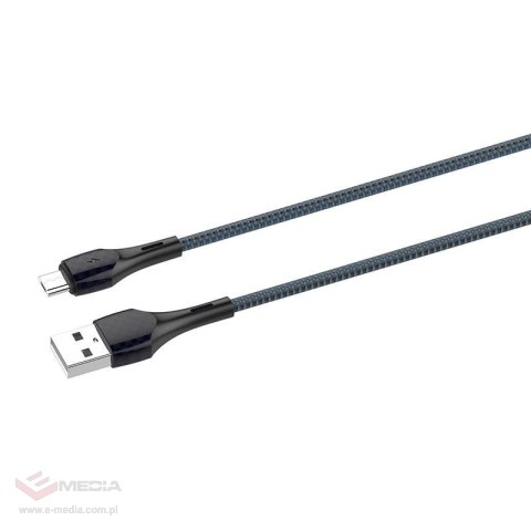 Kabel USB - Micro USB LDNIO LS521 1m (szaro-niebieski))