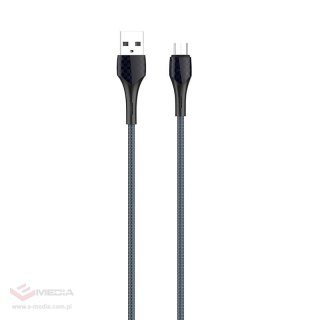 Kabel USB - Micro USB LDNIO LS521 1m (szaro-niebieski))