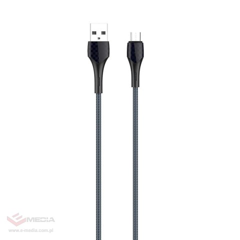 Kabel USB - Micro USB LDNIO LS521 1m (szaro-niebieski))