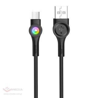 Kabel USB do Micro USB Foneng X59 LED, 3A, 1m (czarny)