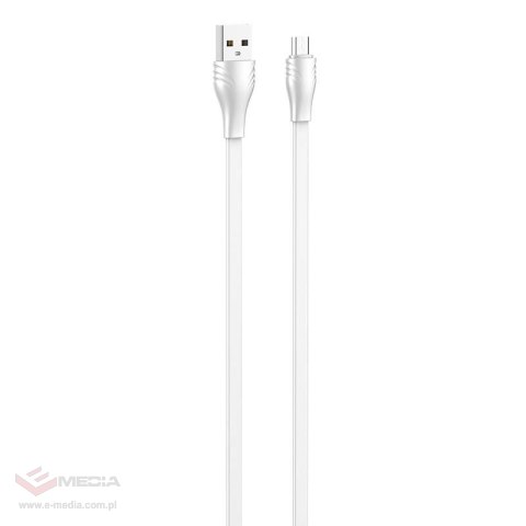 Kabel USB do Micro USB LDNIO LS553, 2.1A, 3m (biały)