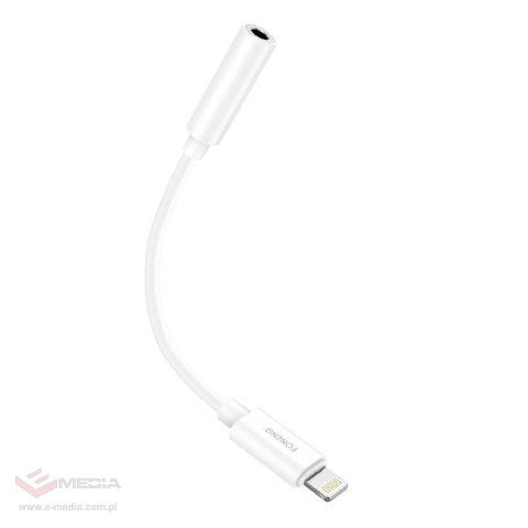 Kabel audio 3.5mm jack do iPhone Foneng BM20 (biały)