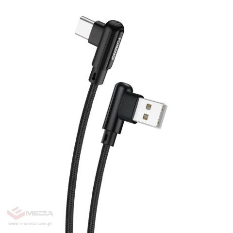 Kabel kątowy USB do USB-C Foneng X70, 3A, 1m (czarny)