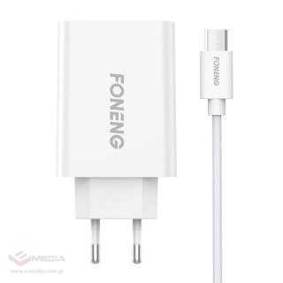 Ładowarka sieciowa Foneng EU43, 1x USB + Kabel USB Micro