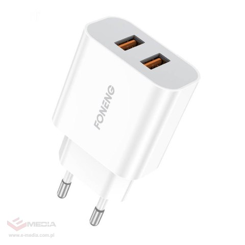 Ładowarka sieciowa Foneng EU45, 2x USB + Kabel USB Micro