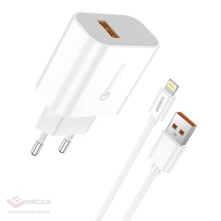 Ładowarka sieciowa Foneng EU46, 1x USB, QC 3.0 + Kabel USB Lightning