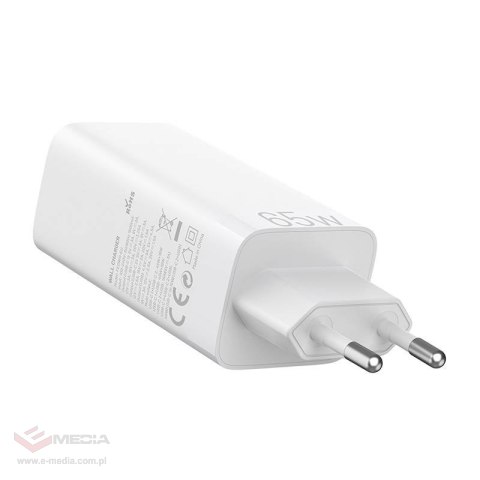 Ładowarka sieciowa GaN 2xUSB-C+ USB-A Vention FAAW0-EU 2.4A PD 65W/30W/30W biała