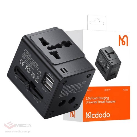 Adapter podróżny McDodo CP-4120 2.1A FC